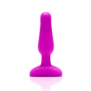 Wibratory analne - B-Vibe Mały plug analny zdalnie sterowany -  Novice Remote Control Plug Fuchsia - grafika 1