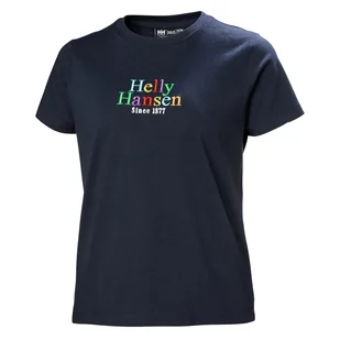 Damska Koszulka z krótkim rękawem HELLY HANSEN W CORE GRAPHIC T-SHIRT 54080_597 – Granatowy - Koszulki i topy damskie - miniaturka - grafika 1