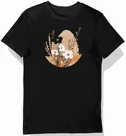 Koszulki męskie - Koszulka męska czarna z motywem pustyni i kwiatu gruszy S - miniaturka - grafika 1