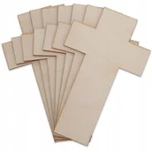 Dekoratorstwo - 10x Krzyż ozdoby sklejka dekor decoupage 20x12,5cm - miniaturka - grafika 1