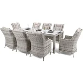 Meble ogrodowe - HOME & GARDEN Meble ogrodowe technorattanowe Bristol 230 cm Grey / Grey 8+1 755605 - miniaturka - grafika 1