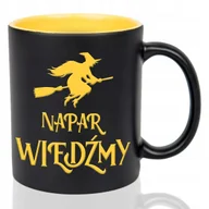 Kubki - Kubek Czarny Wnętrze Żółte NAPAR WIEDŹMY Na Prezent Mix Wielu Wzorów - miniaturka - grafika 1