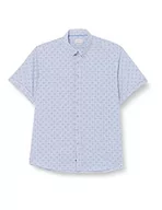 Koszule męskie - bugatti Męska koszula 9450-38805 z kołnierzykiem button-down, niebieska-350, regularna, Niebieski 350, XL - miniaturka - grafika 1