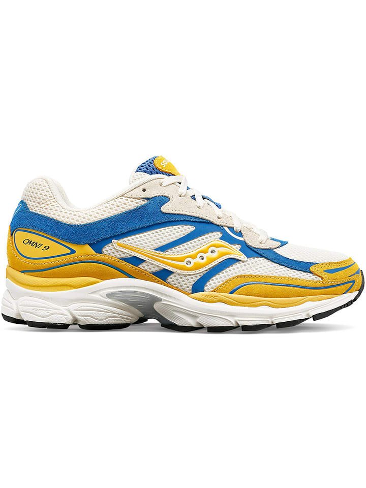 Saucony Skórzane sneakersy w kolorze niebiesko-żółto-beżowym