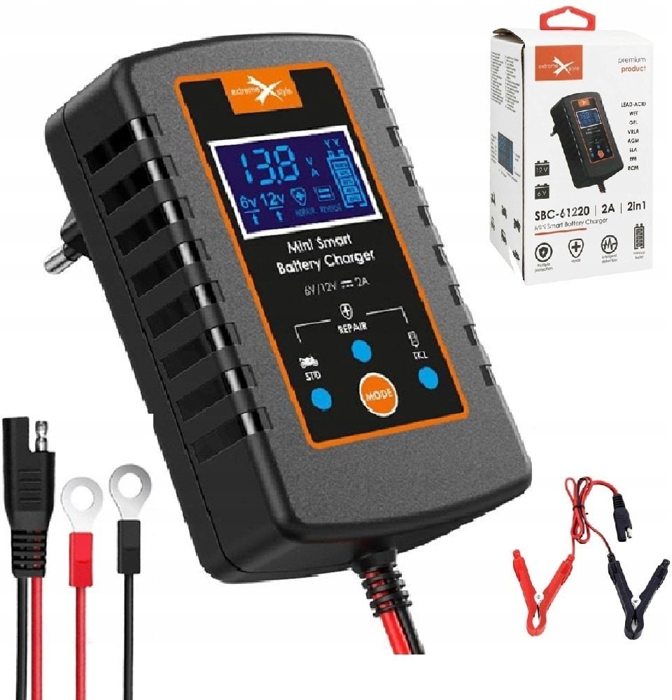eXtremestyle Inteligentna Mini Ładowarka Prostownik 2W1 Sbc-61220