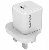 Ładowarki do telefonów - CANYON Ładowarka sieciowa CU20C GaN 20W 1xPD UK Biała - miniaturka - grafika 1