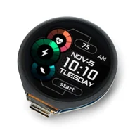 Podzespoły elektroniczne - Wyświetlacz okrągły LCD IPS 1,28'' 240x240px - RP2040, czujnik 6-osiowy - Waveshare 24580 - miniaturka - grafika 1