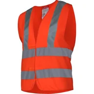 Akcesoria motoryzacyjne - Kamizelka Ostrzegawcza 4 Pasy, Pomarańczowa, "M", Ce, Lahti - miniaturka - grafika 1