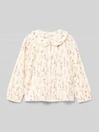 Bluzki dla dziewczynek - Bluzka z długim rękawem o kroju regular fit z czystej bawełny - miniaturka - grafika 1