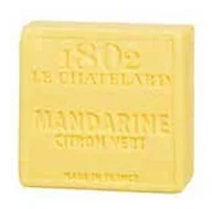 Mydła - Le Chatelard, kwadratowe mydło marsylskie Mandarynka-Limonka, 100 g - miniaturka - grafika 1