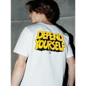 Koszulki sportowe męskie - MANTO T-shirt Koszulka THICKO Oversize White - miniaturka - grafika 1