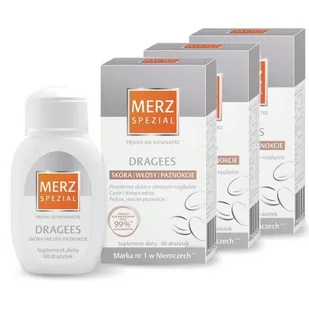 MERZ PHARMACEUTICALS GMBH Merz Spezial Dragees 3 x 60 drażetek - Włosy, skóra, paznokcie - miniaturka - grafika 1