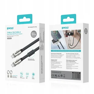 BWOO SMYCZ, ZAWIESZKA, KABEL USB-C DO USB-C 60W, 1,2 M - Kable USB - miniaturka - grafika 1