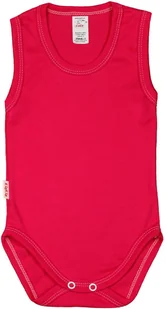 BODY ramiączko RAMKA bez rękawa Róż AMARANT r 62 KLEKLE - Body dla niemowląt - miniaturka - grafika 1