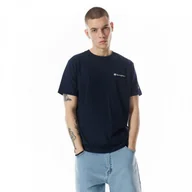 Koszulki sportowe męskie - Męski t-shirt z nadrukiem Champion Legacy Crewneck T-shirt - granatowy - CHAMPION - miniaturka - grafika 1