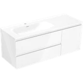 Szafki łazienkowe - Mexen Orio szafka łazienkowa 120 cm z umywalką Vela lewą, 2S, 1D, biała połysk - 91A13-12047-3-BBFFF00-W23L00 - miniaturka - grafika 1