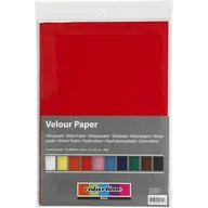 Szkolne artykuły papiernicze - Papier welurowy ozdobny, A4, mix, 10 sztuk - miniaturka - grafika 1