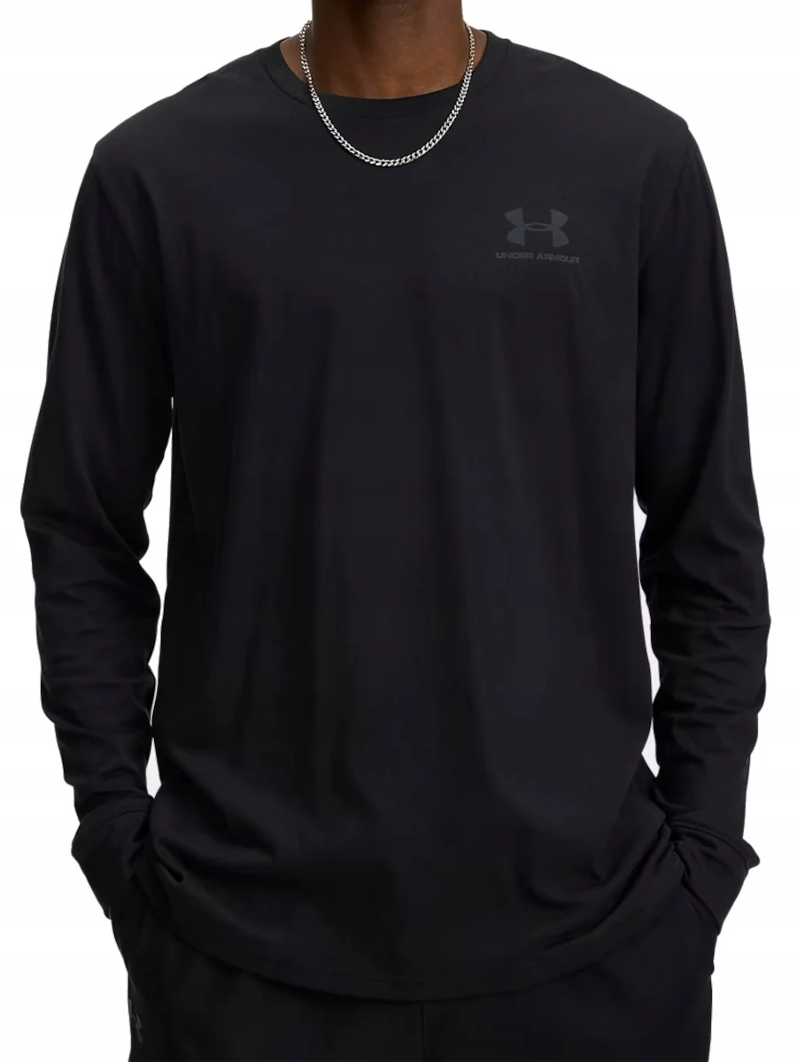 BLUZKA męska UNDER ARMOUR LONGSLEEVE 1329585-001 sportowa koszulka czarna M