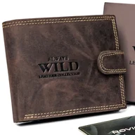 Portfele - Portfel skórzany Always Wild [DH] N0035L-CHM-8731 c. brązowy - miniaturka - grafika 1
