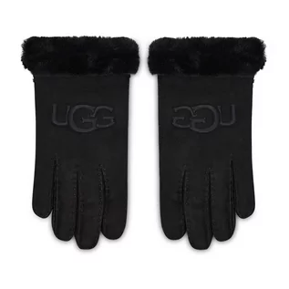Rękawiczki - UGG Rękawiczki Damskie W Sheepskin Embroider Glove 20931 Black - grafika 1