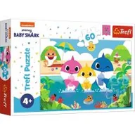 Puzzle - Trefl Puzzle 60 Rodzina rekinów na wakacjach - miniaturka - grafika 1
