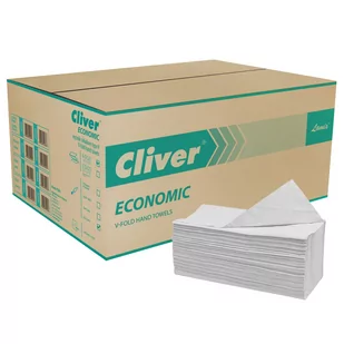 Cliver Ekologiczny, jednowarstwowy ręcznik składany, biały ręcznik papierowy 4000 szt - Papier toaletowy - miniaturka - grafika 1