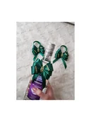 Prace ręczne dla dzieci - Kokardki na butelki/alkohol weselny szmaragdowe butelkowa zieleń  - MyPerfectDay - miniaturka - grafika 1