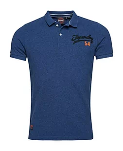 Superdry Polo Haft Bluza męska, Bright Blue Marl, 3XL - Bluzy męskie - miniaturka - grafika 1