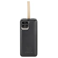 Powerbanki - RIVACASE Powerbank VA2585 30000 mAh USB-C 20W + LCD czarny - miniaturka - grafika 1