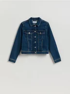 Kurtki damskie - Reserved - Jeansowa kurtka - granatowy - miniaturka - grafika 1