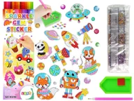 Zabawki kreatywne - MOZAIKA ZESTAW NAKLEJEK HAFT DIAMENTOWY KOSMOS - miniaturka - grafika 1