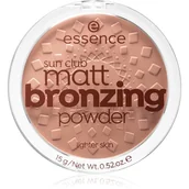 Pudry do twarzy - Essence Sun Club Matt Bronzing, puder matujący brązujący 01 Natural, 15 g - miniaturka - grafika 1