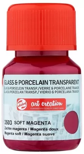 Farba Do Szkła I Ceramiki Glass & Porcelain Transparent 30 Ml Soft Magenta 3503, Art Crea - Farby i media malarskie - miniaturka - grafika 1