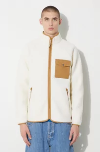 Fjallraven bluza Vardag Pile męska kolor beżowy wzorzysta - Bluzy męskie - miniaturka - grafika 1
