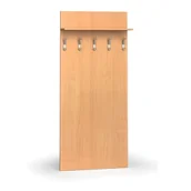Meble do przedpokoju - Garderoba z wieszakami PRIMO WOOD, 5 haczyków, półka, buk - miniaturka - grafika 1