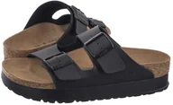 Sandały damskie - Birkenstock Arizona Platform Flex BF 1027395 Czarne 39 - miniaturka - grafika 1