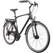 Rowery - Rower trekkingowy INDIANA X-Road 3.0 M23 28 cale męski Czarno-brązowy - miniaturka - grafika 1