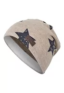 Czapki damskie - Sterntaler Czapka beanie w gwiazdki, uniseks, beżowy, 53 - miniaturka - grafika 1