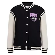 Kurtki i płaszcze dla dziewczynek - Retour Denim de Luxe Eva Varsity kurtka dziewczęca, czarny, 15-16 - miniaturka - grafika 1