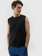 Koszulki męskie - Tank top regular gładki męski 4F - miniaturka - grafika 1