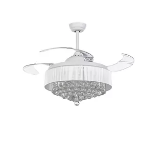 Beliani Lampa sufitowa Wentylator sufitowy biały PEEL 239908 - Lampy sufitowe - miniaturka - grafika 1