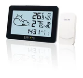 Stacje pogodowe - explore naukowa stacja pogodowa 26 cm czarna 3-częściowa - miniaturka - grafika 1