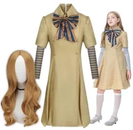 Dodatki do strojów karnawałowych - Strój Kostium Przebranie Sukienka Megan M3Gan Lalka Halloween 104 / 110 Cm Peruka - miniaturka - grafika 1