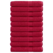 Ręczniki - vidaXL Ręczniki do sauny, premium, 10 szt., czerwone, 80x200 cm - miniaturka - grafika 1
