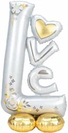 Wesele i ślub - Balon foliowy stojący Napis Love AirLoonz - 127 cm - miniaturka - grafika 1