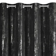 Zasłony - Zasłona EUROFIRANY Libi 140 x 250 cm Czarno-srebrny - miniaturka - grafika 1