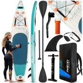 Deski SUP i akcesoria - Deska SUP do pływania pompowana NEO-SPORT Paddle Reefbreak 350cm wiosło pompka 220KG - miniaturka - grafika 1