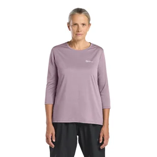 Damska koszulka sportowa Jack Wolfskin CROSSTRAIL 3/4 T W wild blossom - XS - Koszulki sportowe damskie - miniaturka - grafika 1