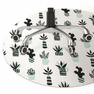 Podnóżki, podpórki, podkładki - Mata na podłogę pod krzesło Sukulenty fi100 cm - miniaturka - grafika 1