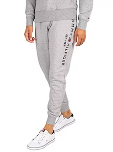 Tommy Hilfiger Męskie spodnie dresowe Tommy logo, jasnoszary wrzos, XL - Spodenki męskie - miniaturka - grafika 1